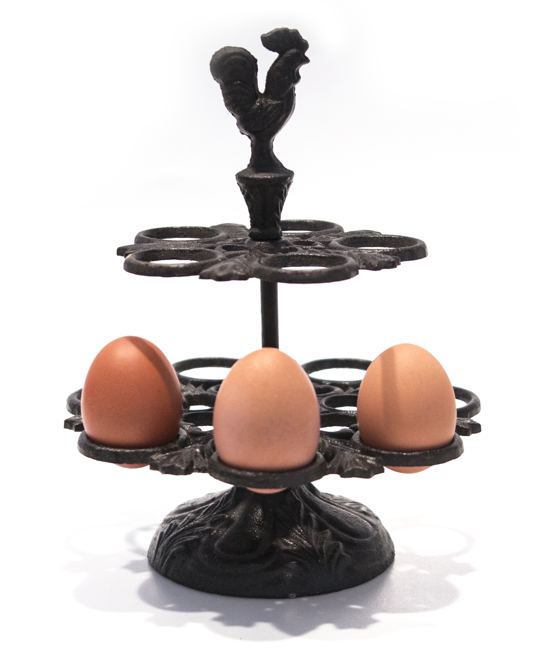 Cockerel two tier round egg holder